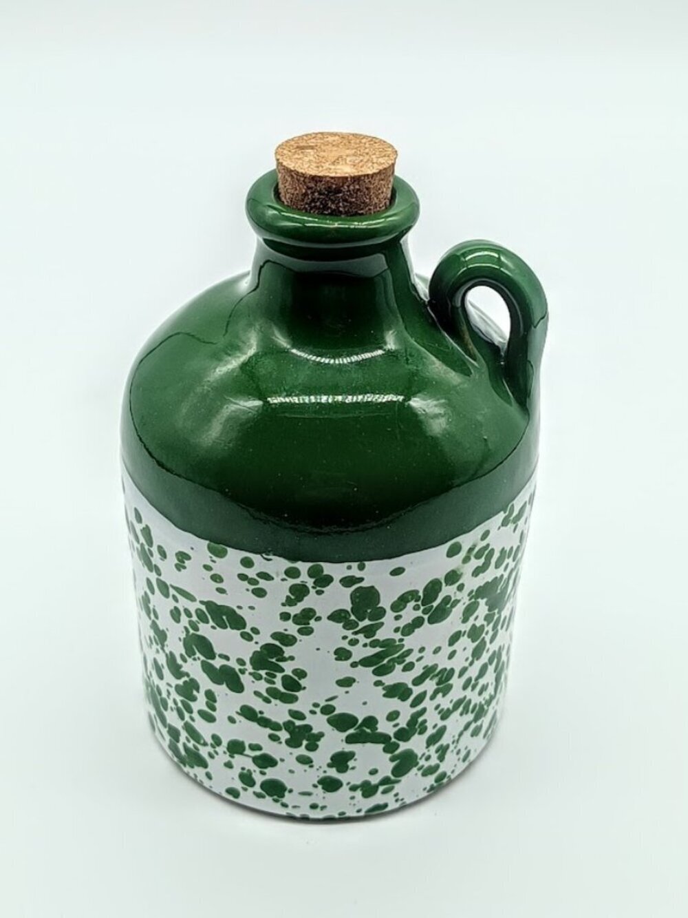 Handmade Cipa Agricola Ostuni Green Terracotta Clay Jug
